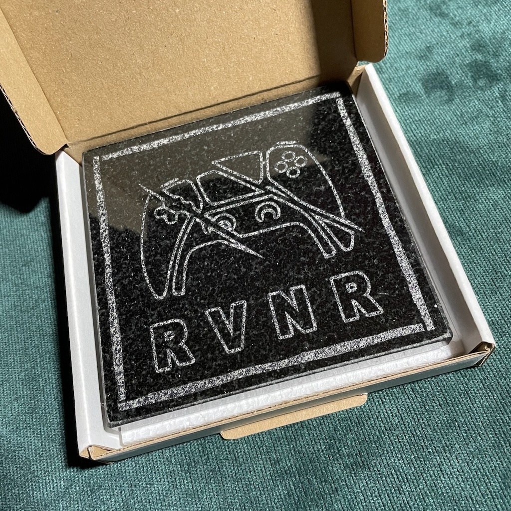 RVNR logo Granite Coaster - UK