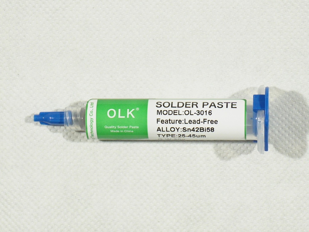 Solder paste low melting 138°C tube 10cc