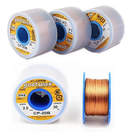 Treccia rame dissaldante rotolo grande GOOT WICK UK